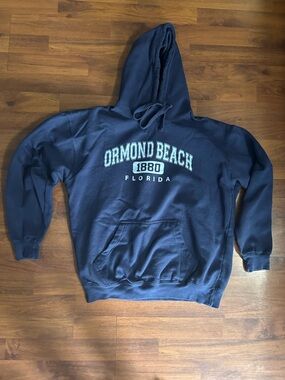 Ormond Beach 1880 Florida Navy Hooded Sweatshirt